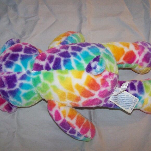 Build a Bear Workshop Rainbow Spots Leopard 16" Glitter Nose Silky Paws Ears BAB - Picture 6 of 11